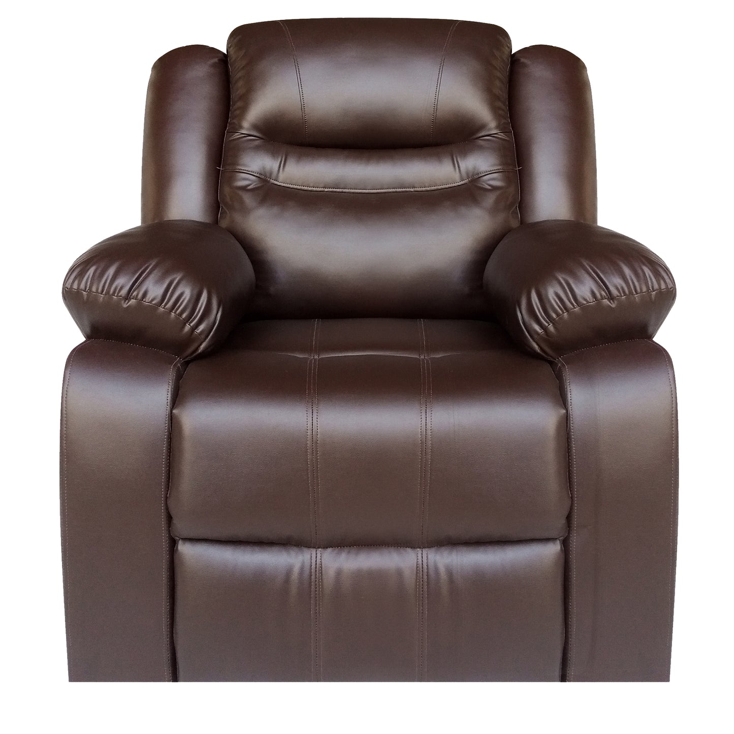 Wilson Leatherette 1 Seater Recliner With Pullout Lever - Dark Brown