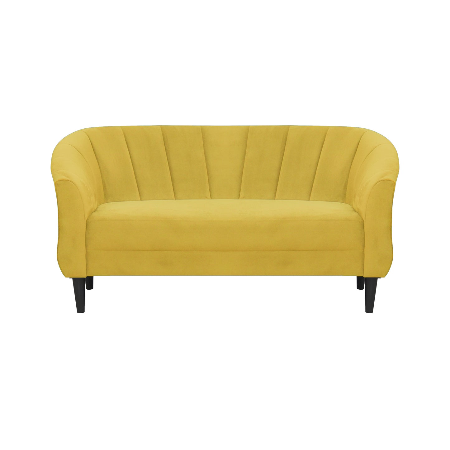 Persia Velvet Fabric Sofa - Yellow