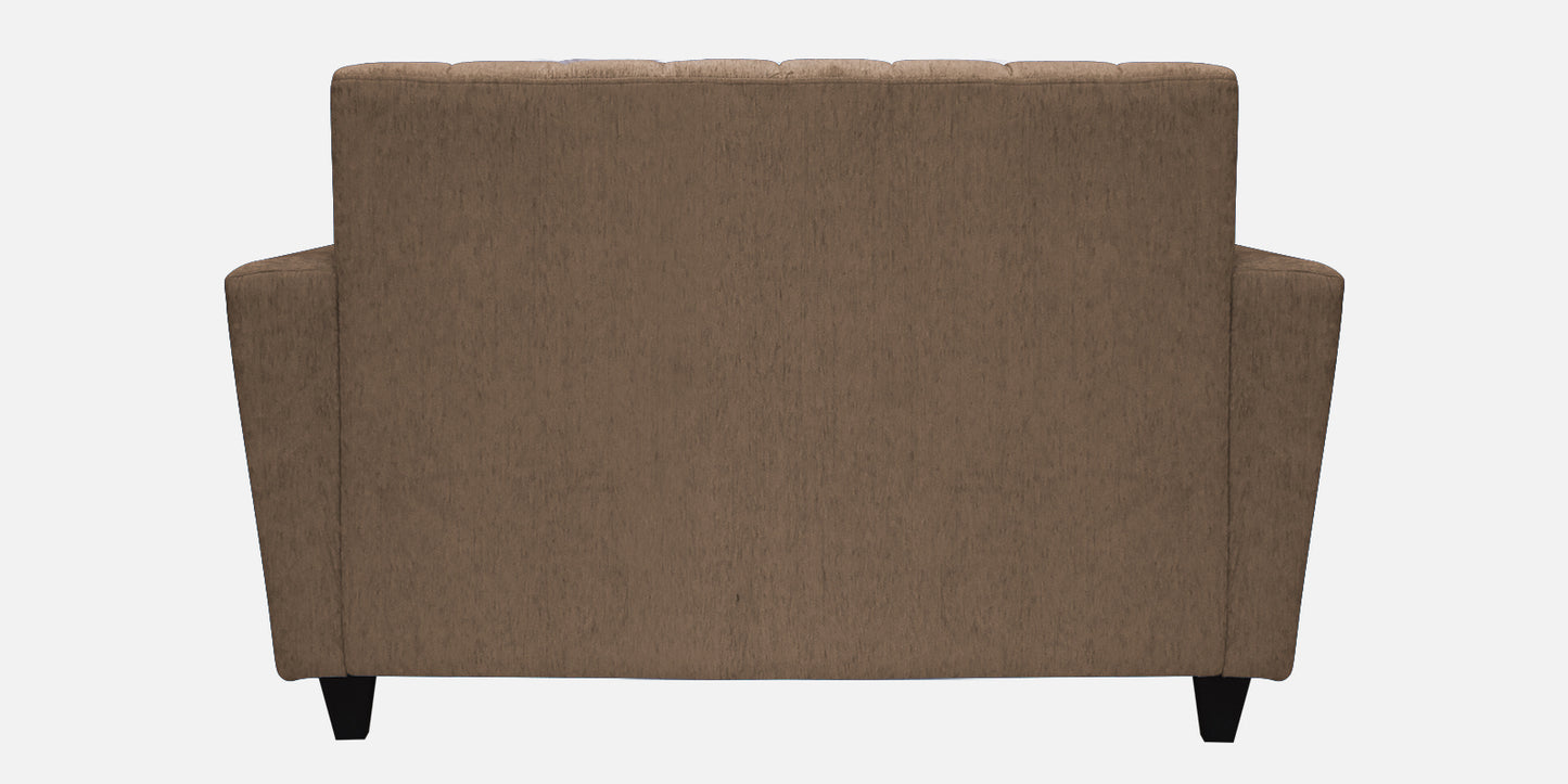 Laura Quilted Back Fabric Sofa - Brown