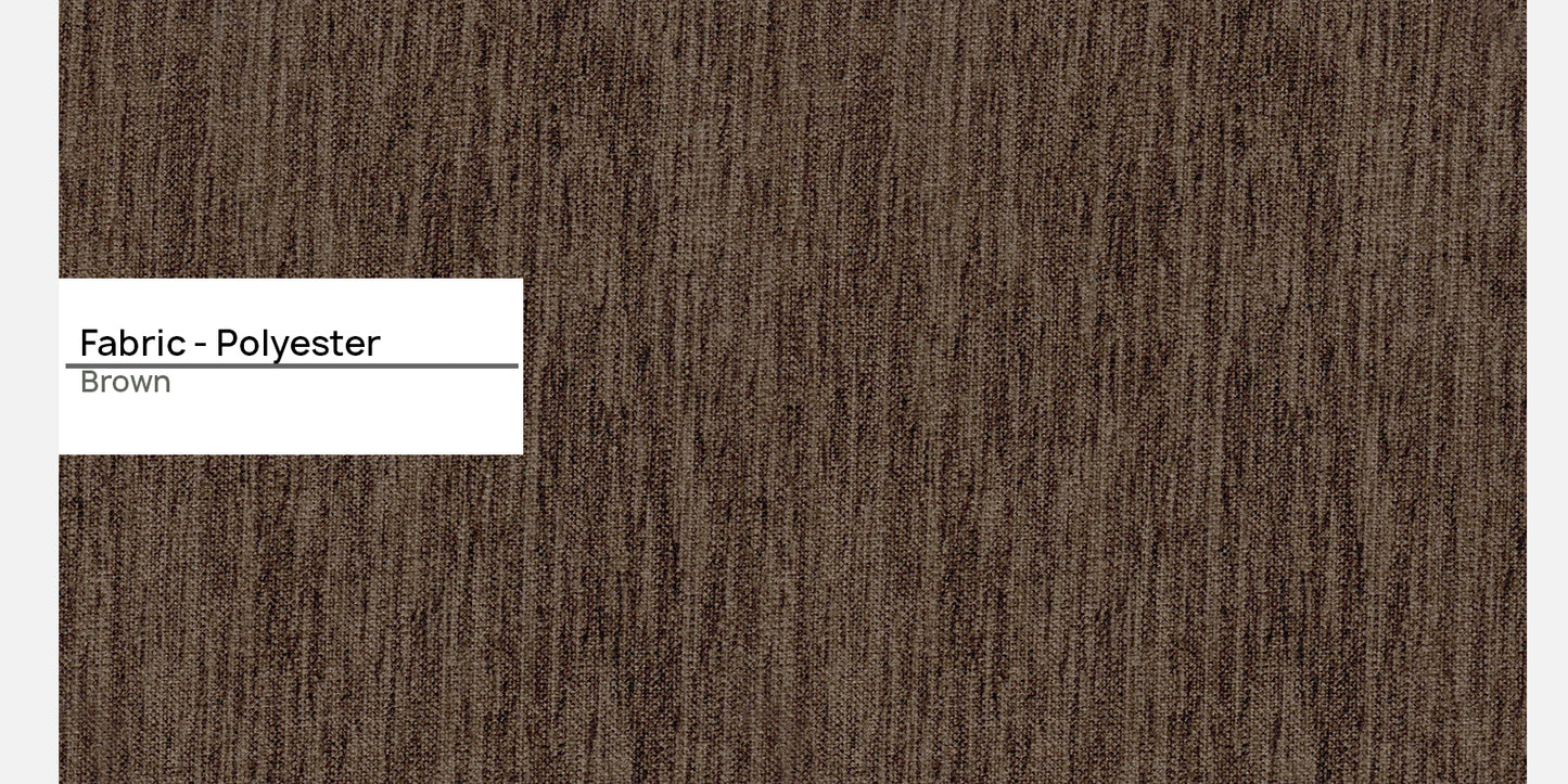 Laura Quilted Back Fabric Sofa - Brown