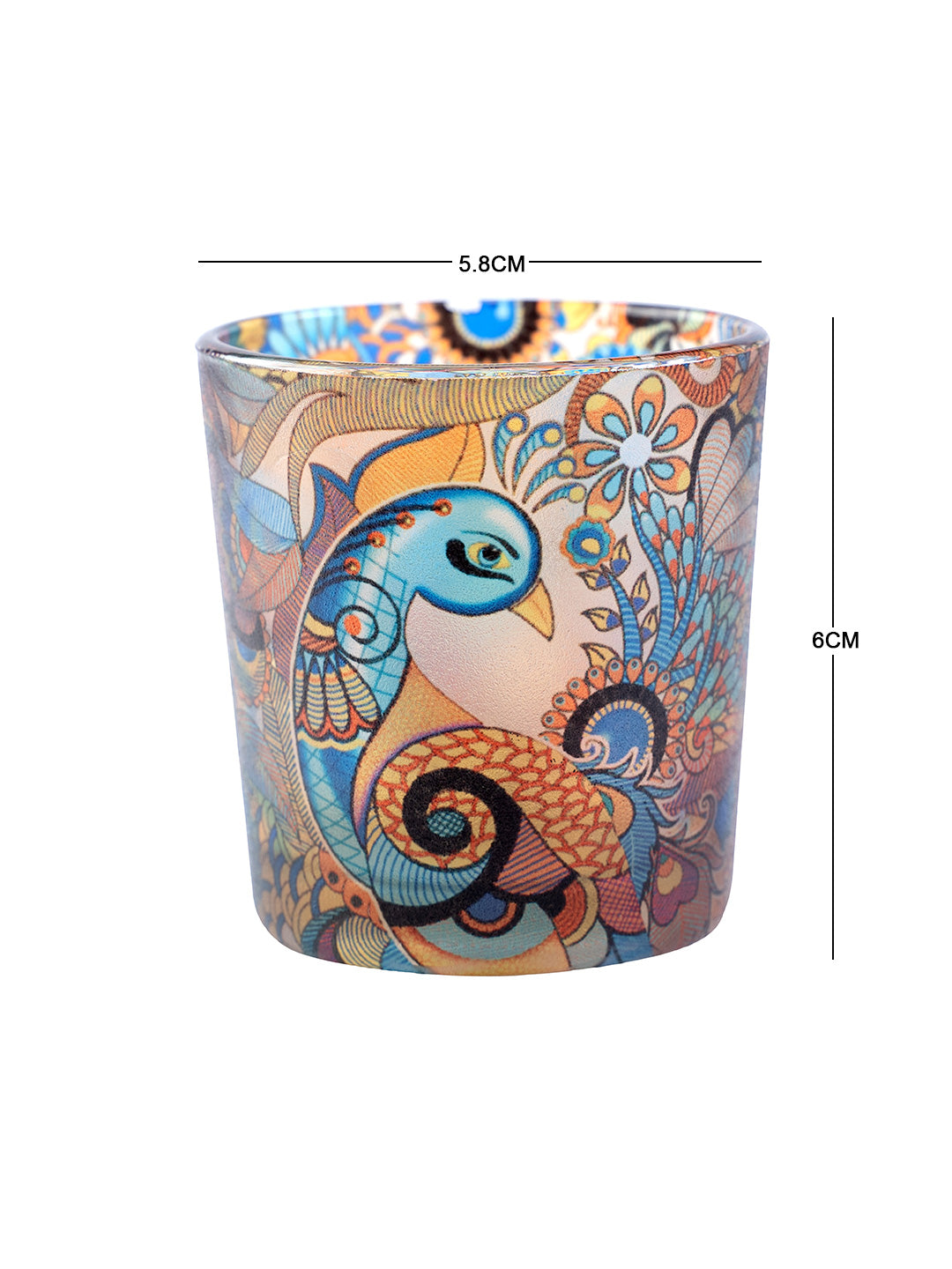 Peacock Admiration Candle Votive Set of 2