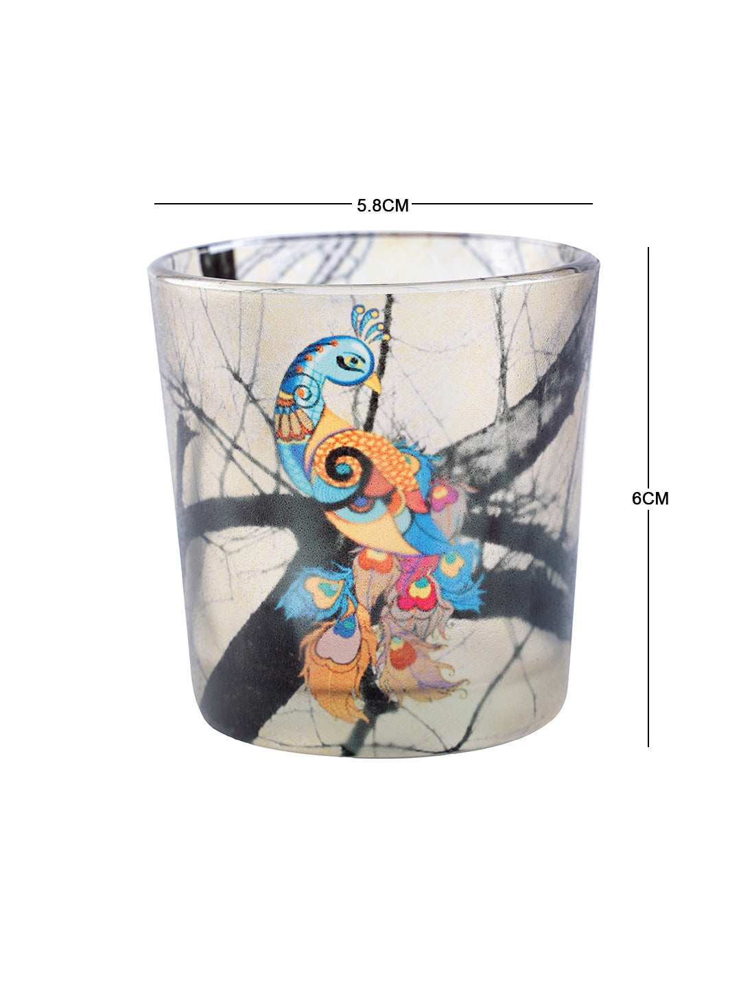 Charismatic Peacock Candle Votives Set of 2