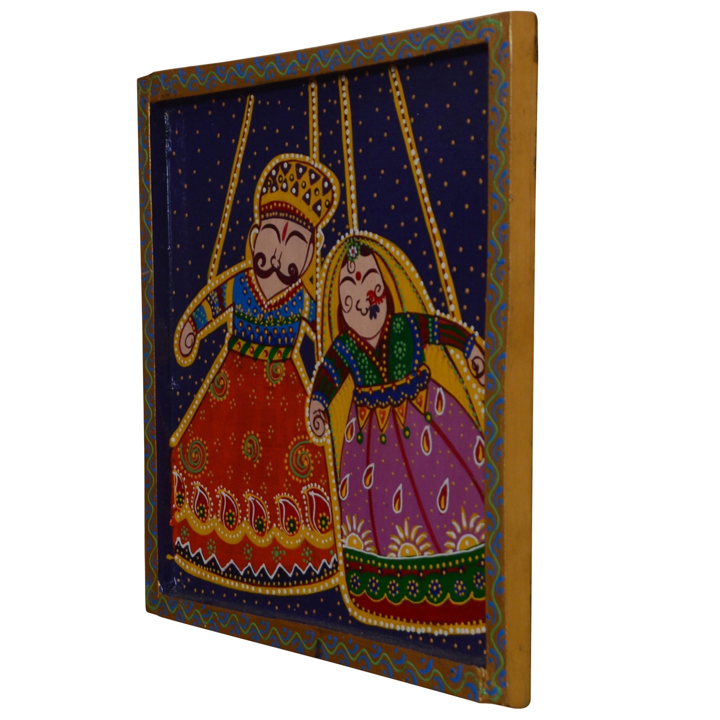 Ansh - Solid Wood Wall Art - Multi Colour Paint Finish