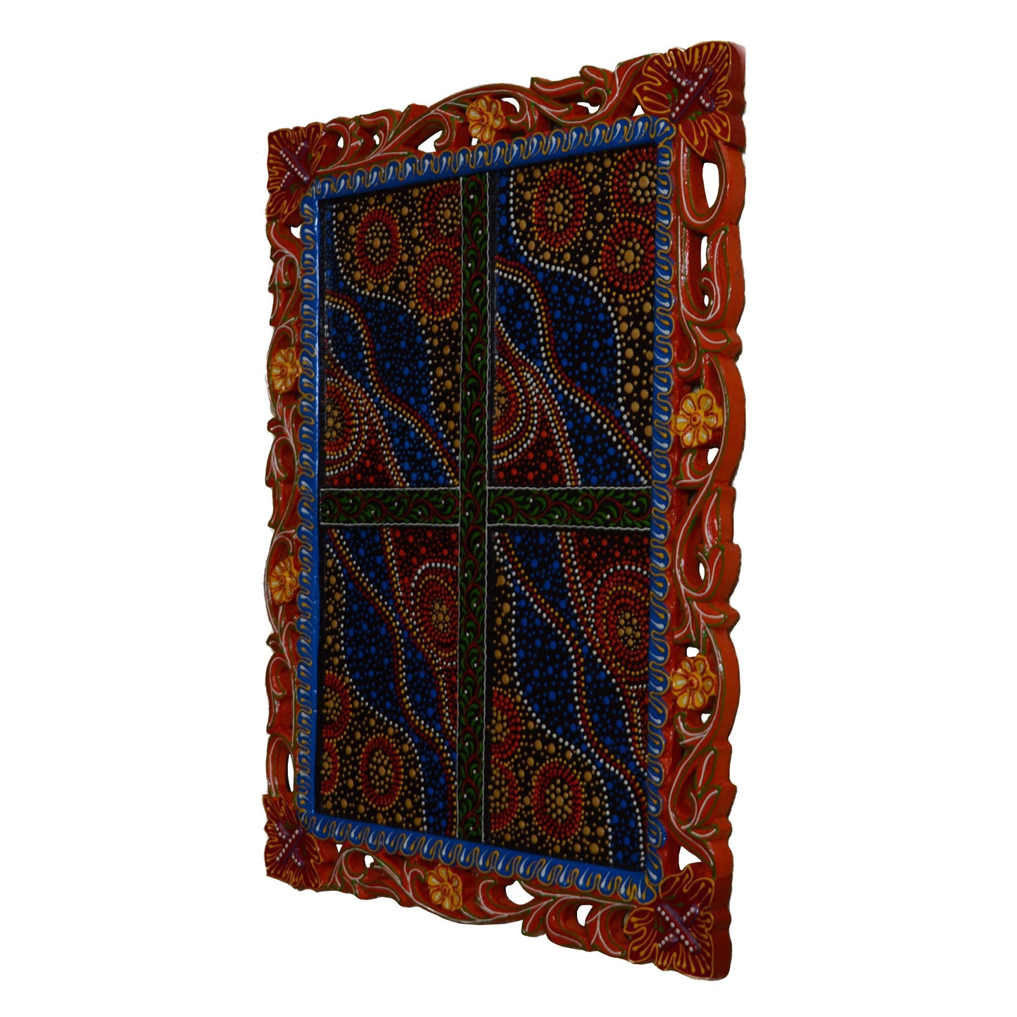 Preet - Solid Wood Wall Art - Multi Colour Paint Finish