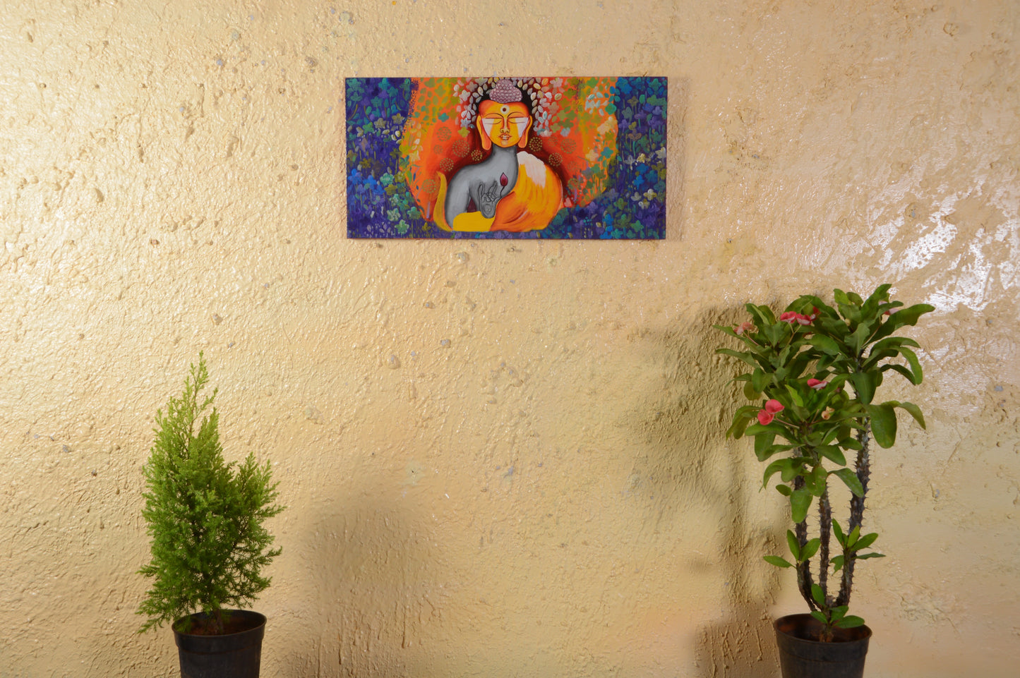 Saanvi - Solid Wall Panel Art - Multi Colour Paint Finish