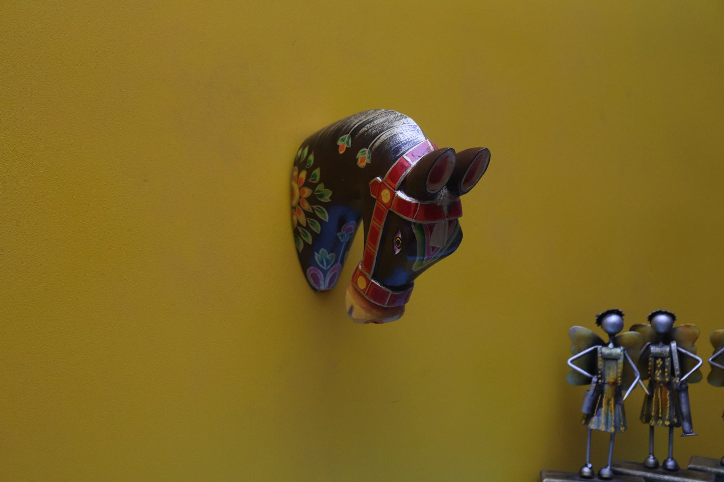 Devansh - Wood Wall Decor Animal Figure Art - Multi Colour