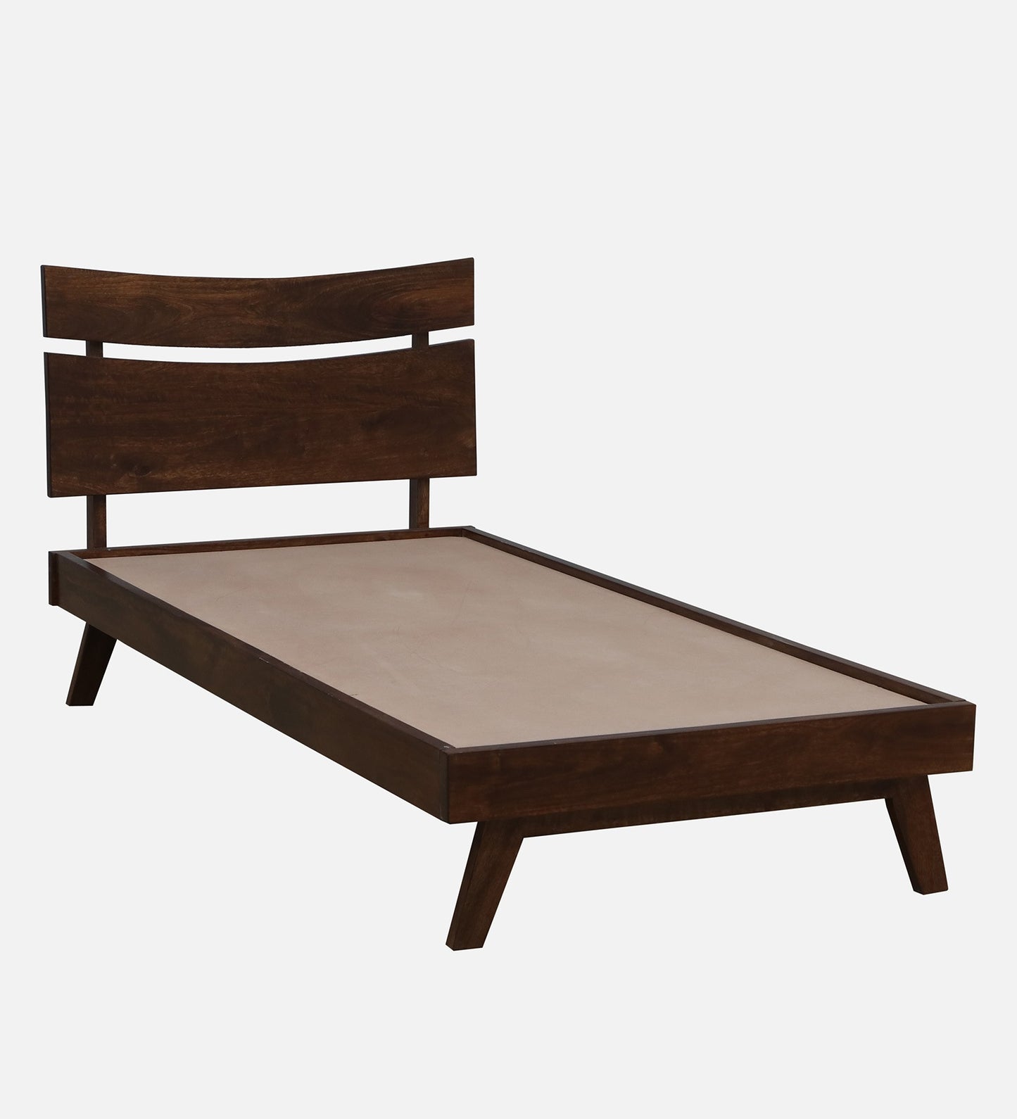 Sheesham Wood Single Bed In Light Walnut Polish Finish