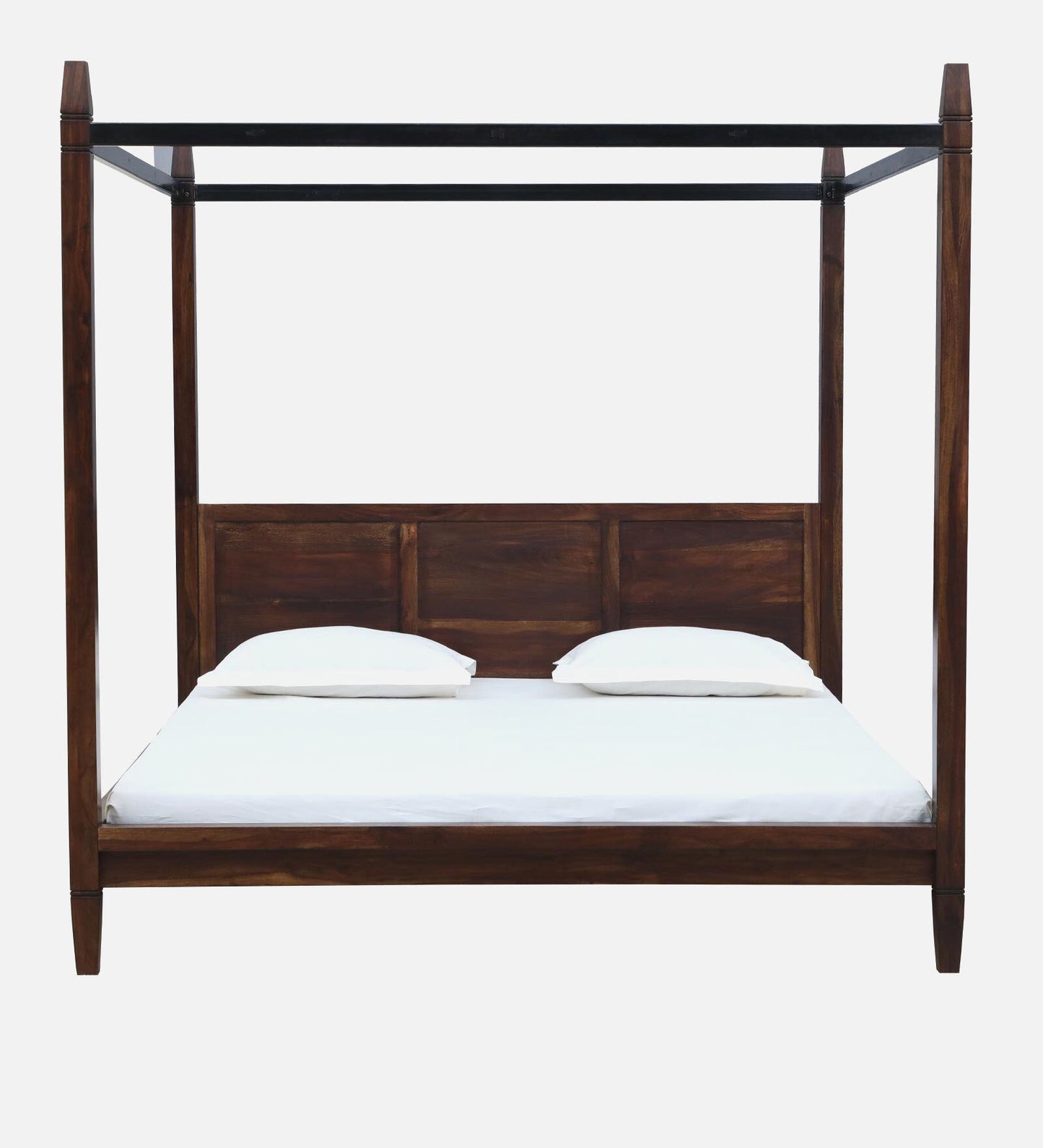 Sheesham Wood King Size Poster Bed In Provincial Teak Finish