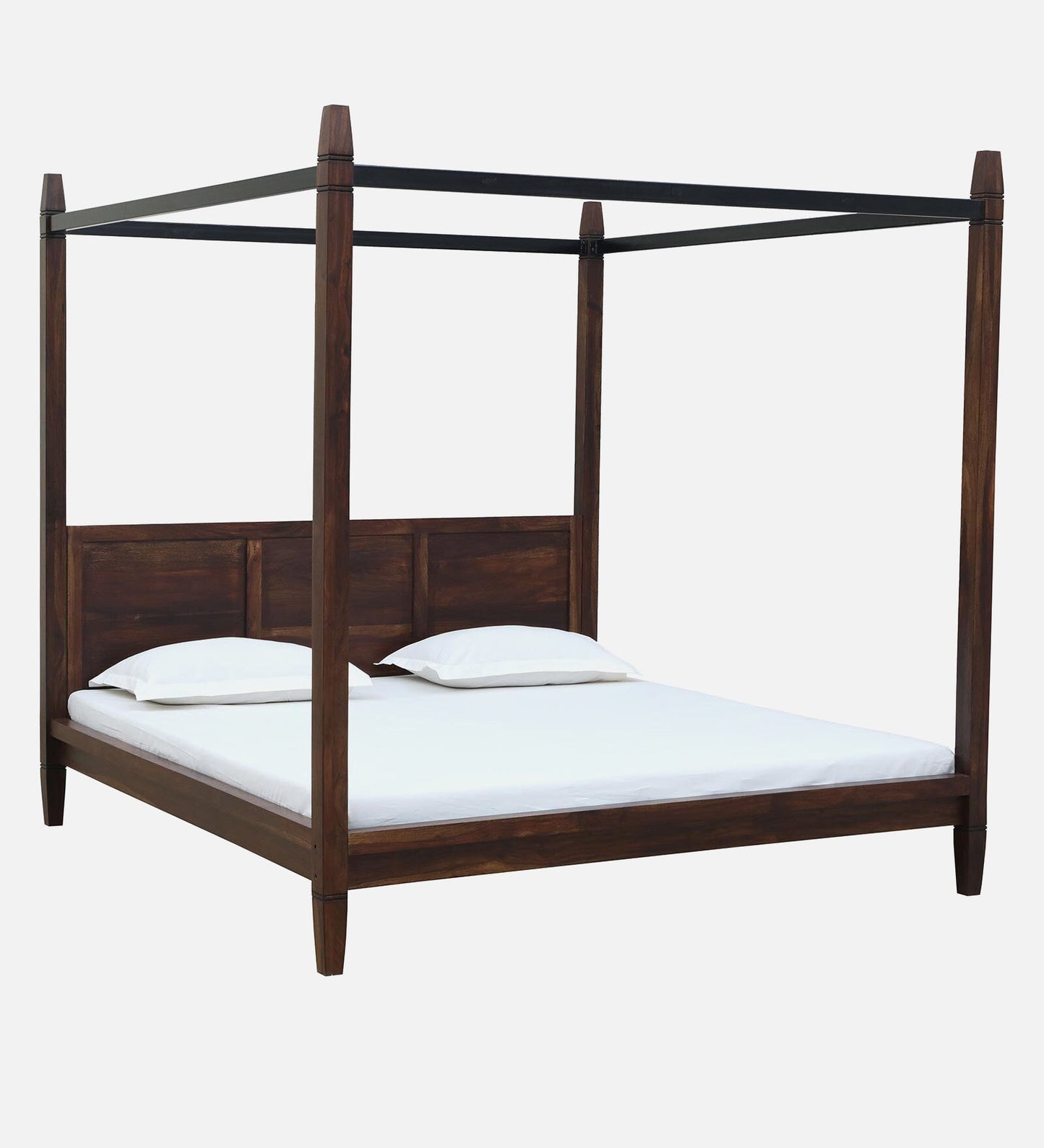 Sheesham Wood King Size Poster Bed In Provincial Teak Finish
