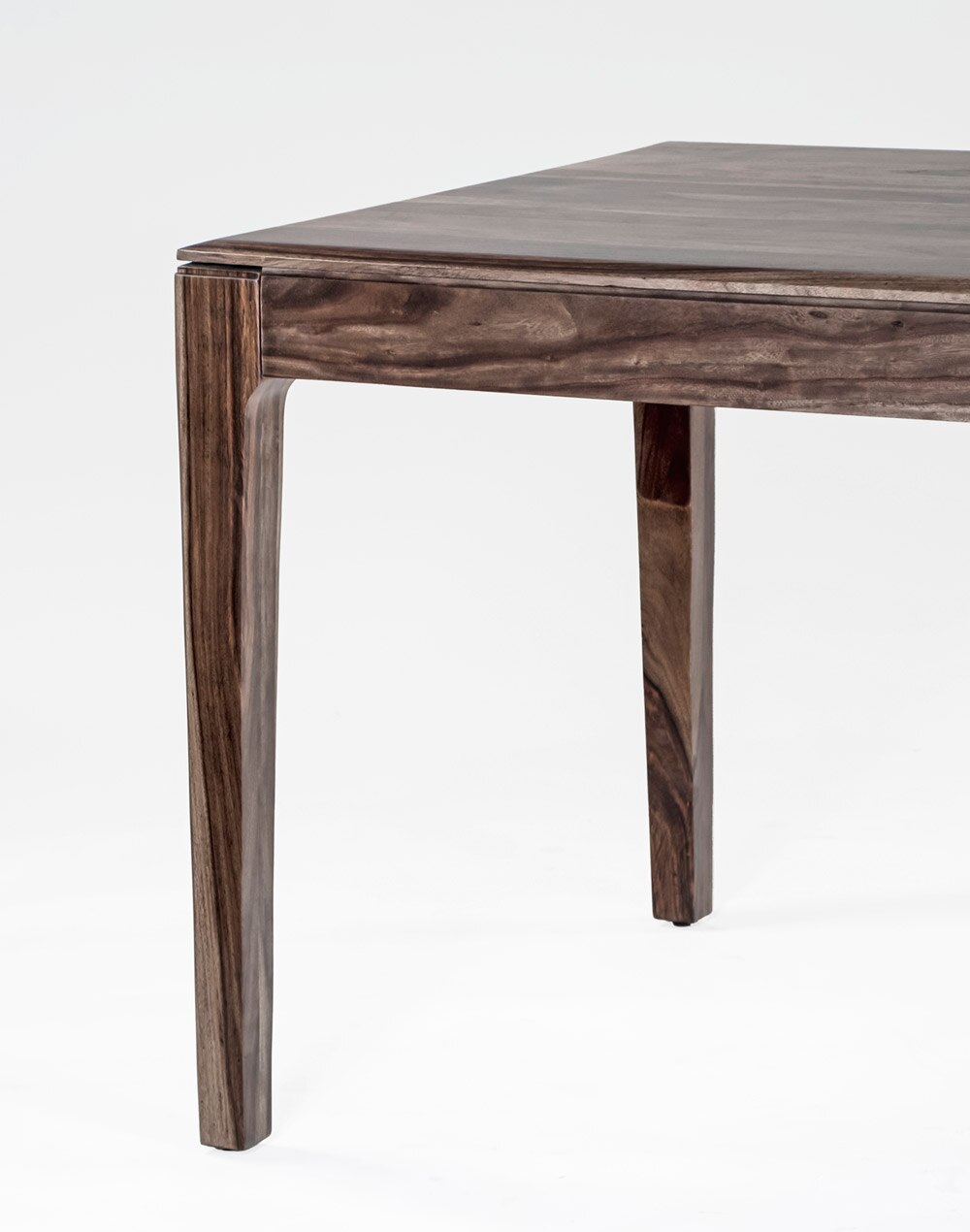 Solid Wood Dining Table In Walnut Finish