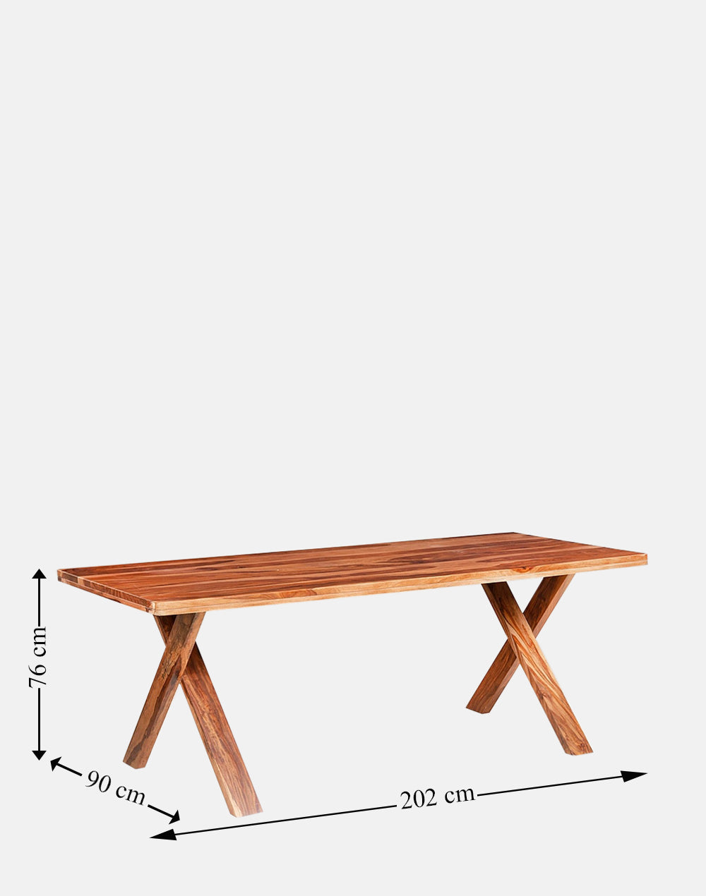 Solid Wood Dining Table In Honey Finish