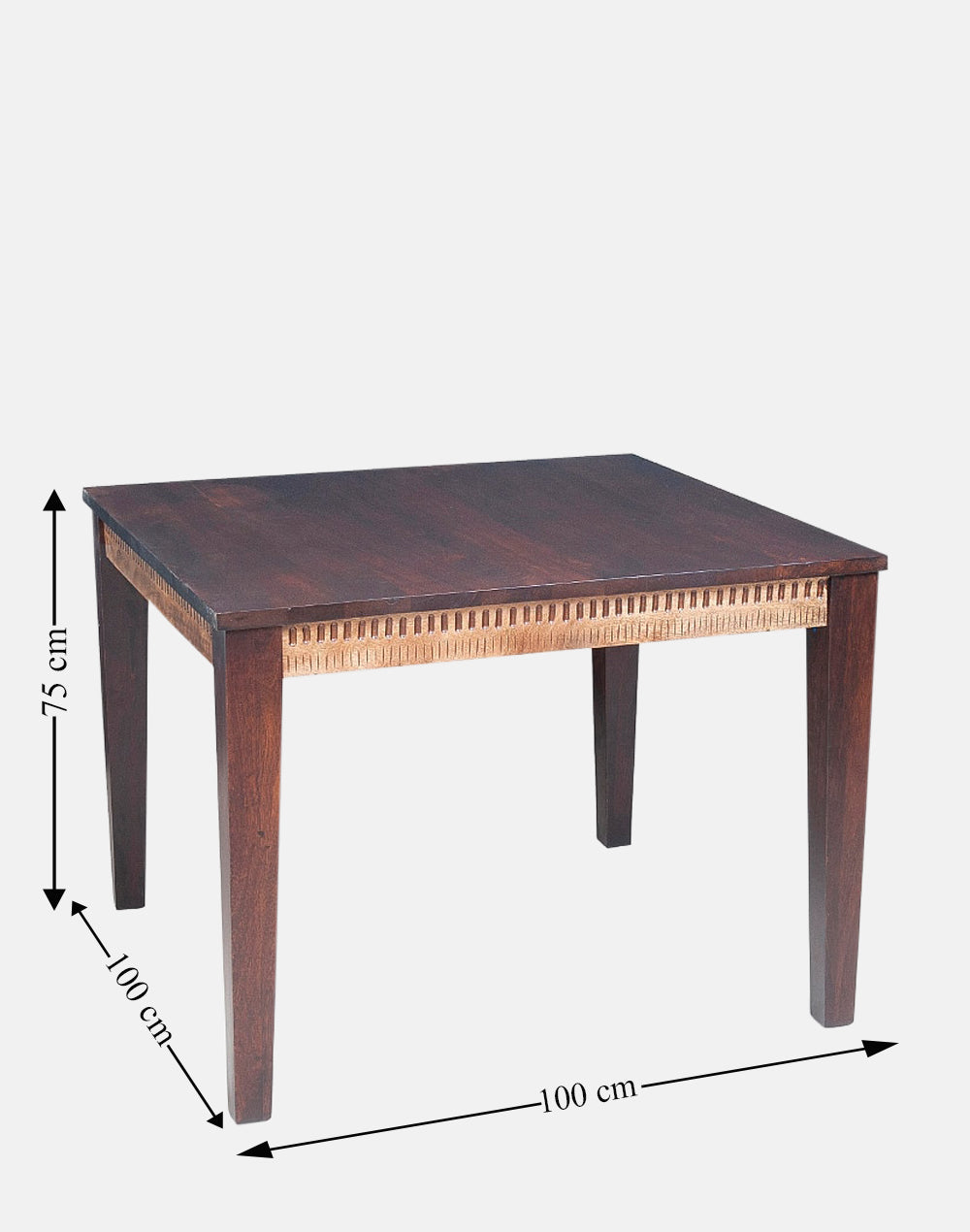 Solid Wood Dining Table In Teak Finish