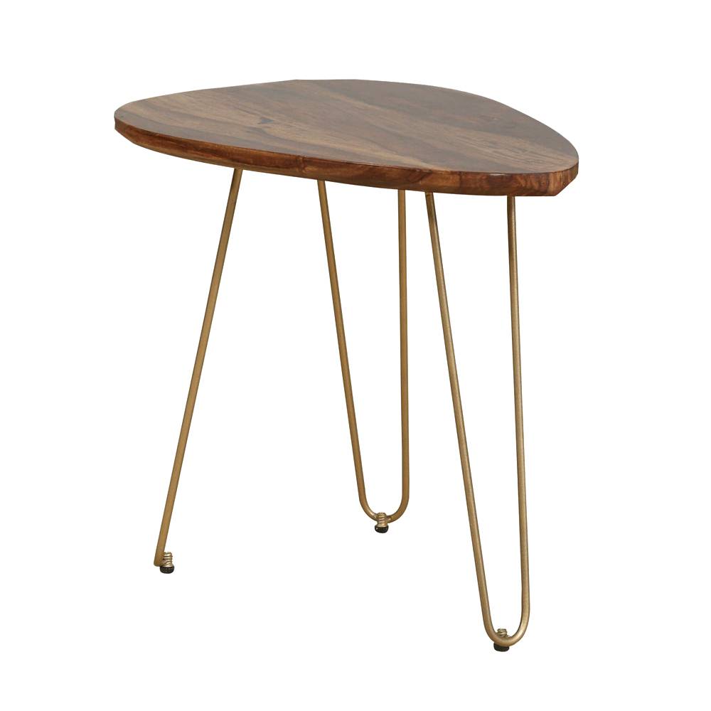 Solid Wood Bedside Tables In Rustic Teak Finish