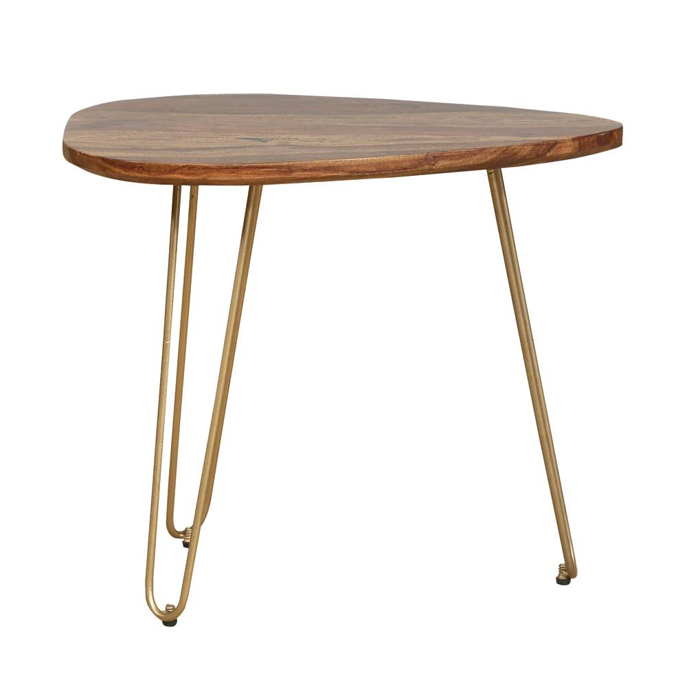 Solid Wood Bedside Tables In Rustic Teak Finish