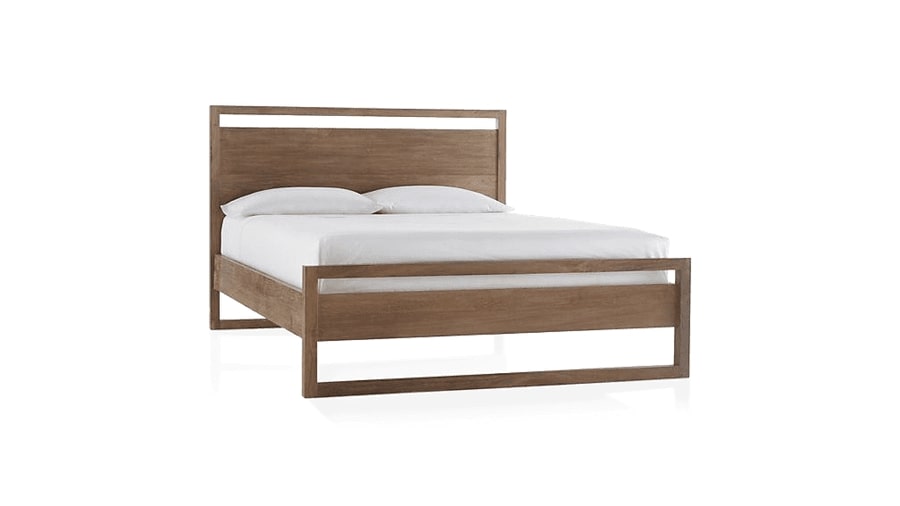 Solid Wood Queen Bed In Natural Finish