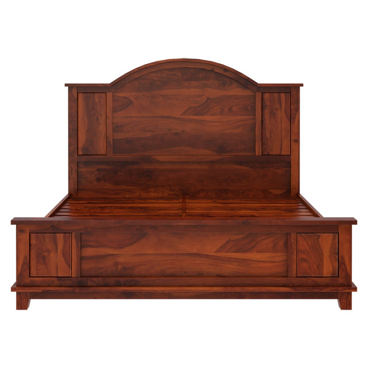 Solid Wood King Bed In Rosewood Finish