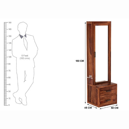 Solid Wood Dressing Tables In Honey Matt Finish