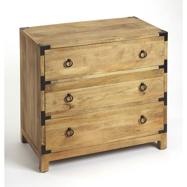 Solid Wood Chest Of Drawers In Stone Finish