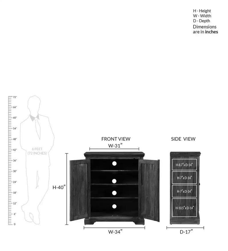 Solid Wood Shoe Rack In Teak Finish