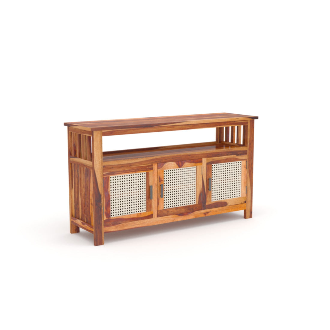 Solid Wood Crockery Unit In Honey Finish