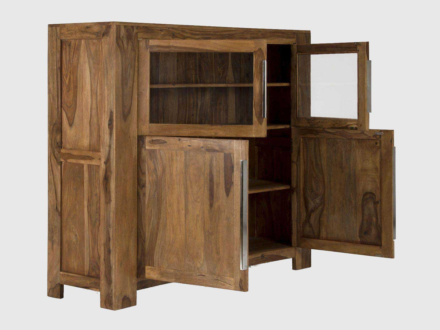 Solid Wood Crockery Unit In Teak Finish