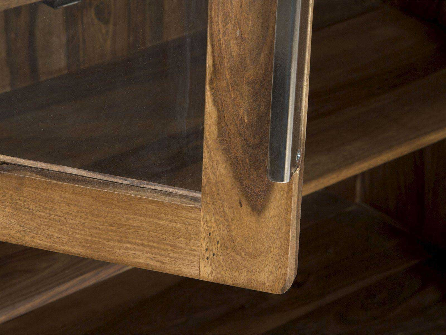 Solid Wood Crockery Unit In Teak Finish