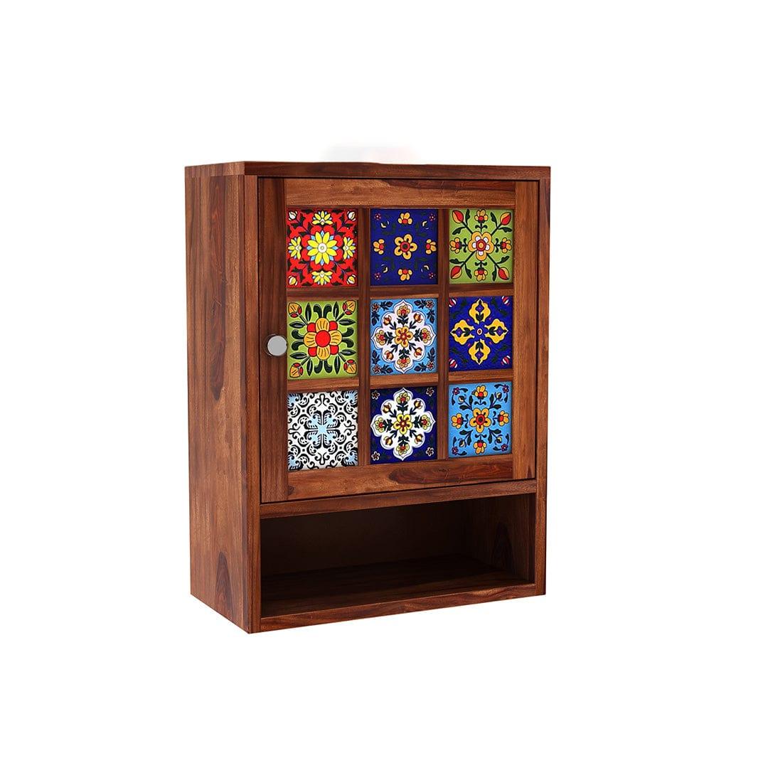 Solid Wood Crockery Unit In Honey Finish