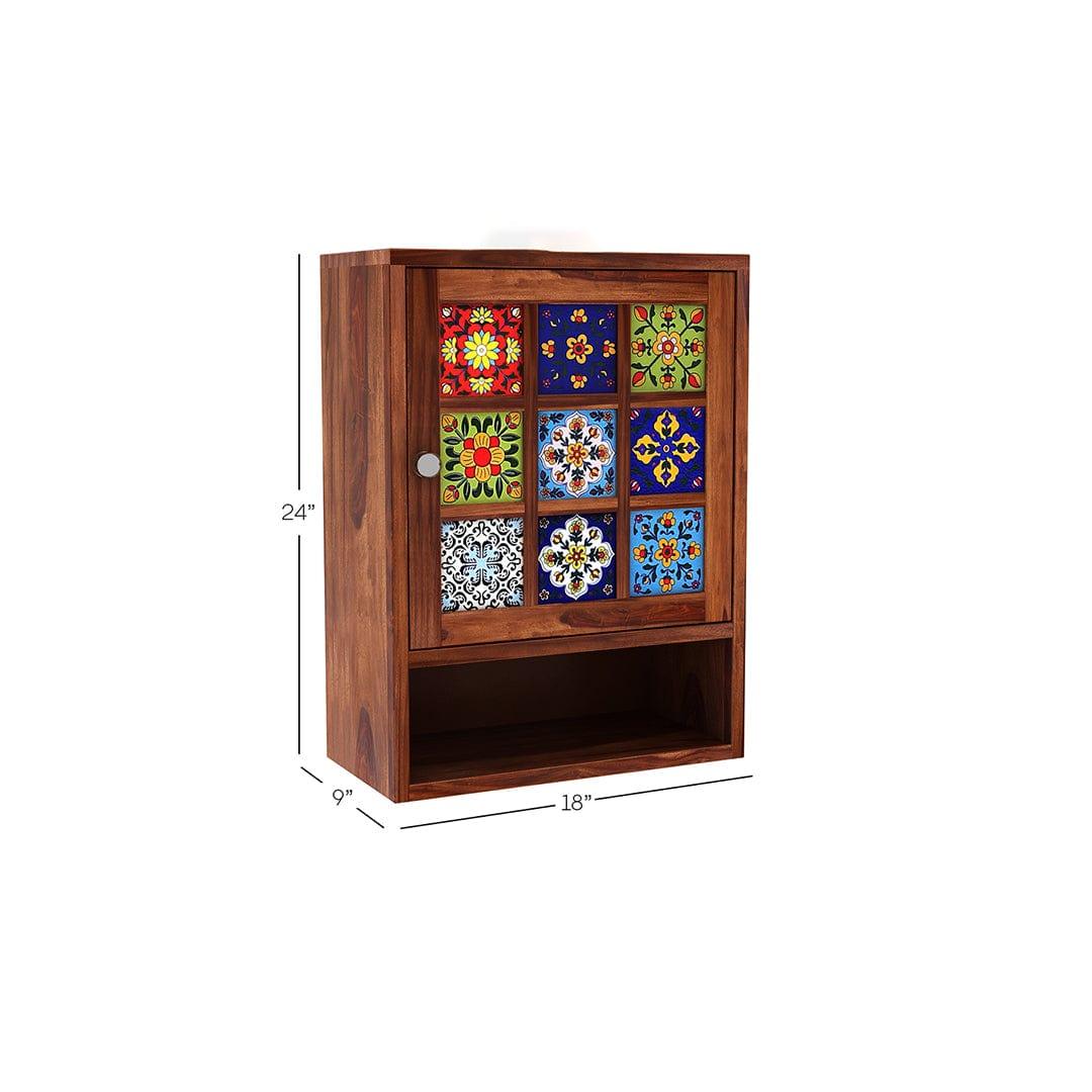 Solid Wood Crockery Unit In Honey Finish
