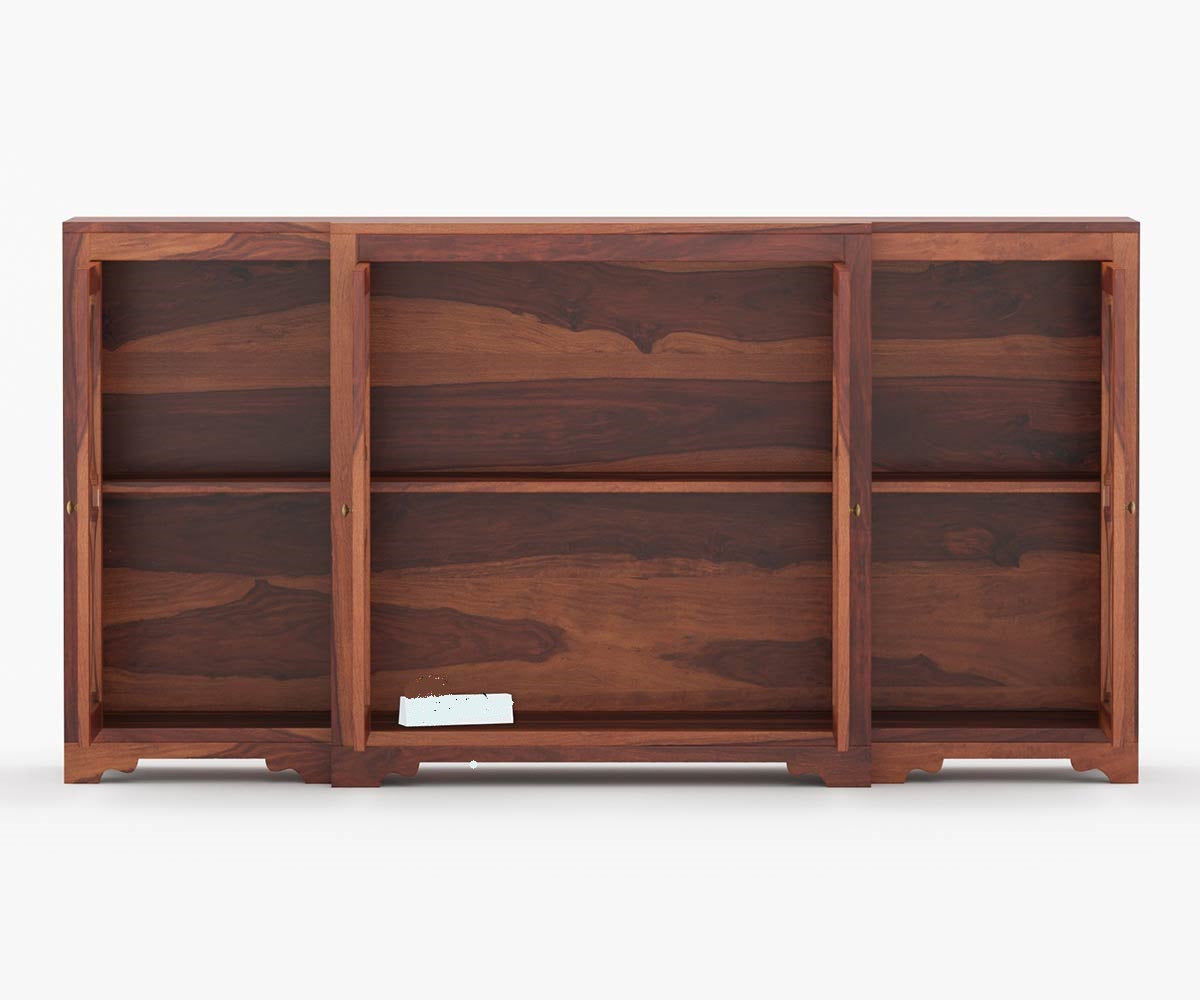 Solid Wood Crockery Unit In Honey Finish