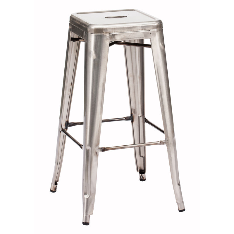 Allen Metal Bar Stool In Natural Finish