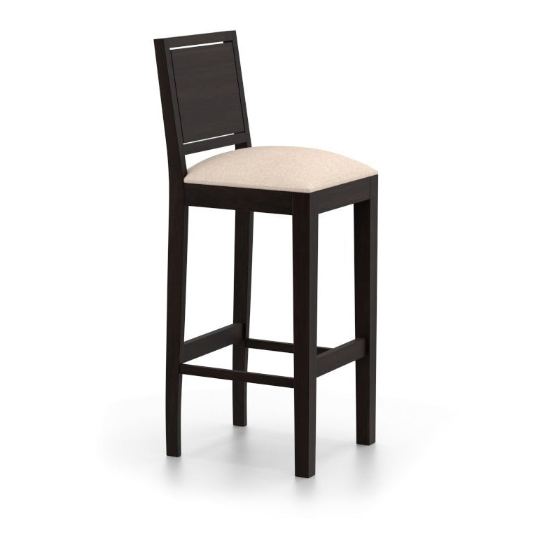 Nikki Solid Wood Bar Chair - Dark Walnut