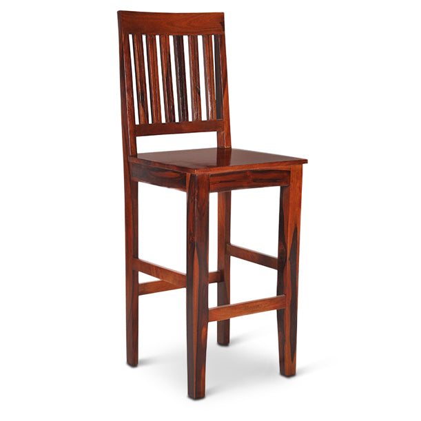 Natural Charlize Bar Chair - Teak Finish