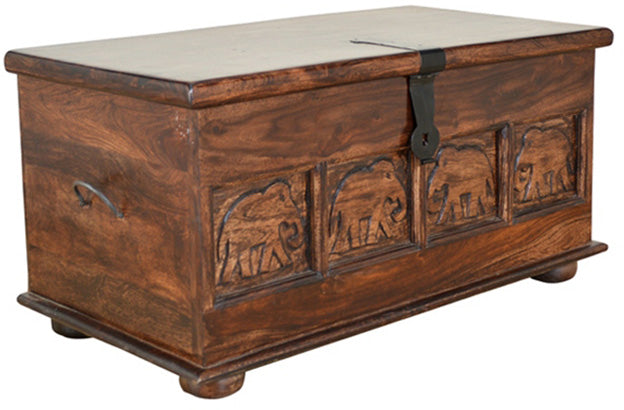 Jodhpur - Storage Box Cum Center Table In Teak Finish