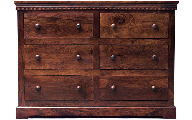 Tuscany - Solid Wood Chest Of Drawers - Light Walnut Finish