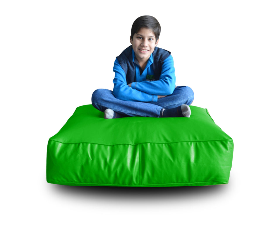 XL Floor Cushion With Beans - Square - Green