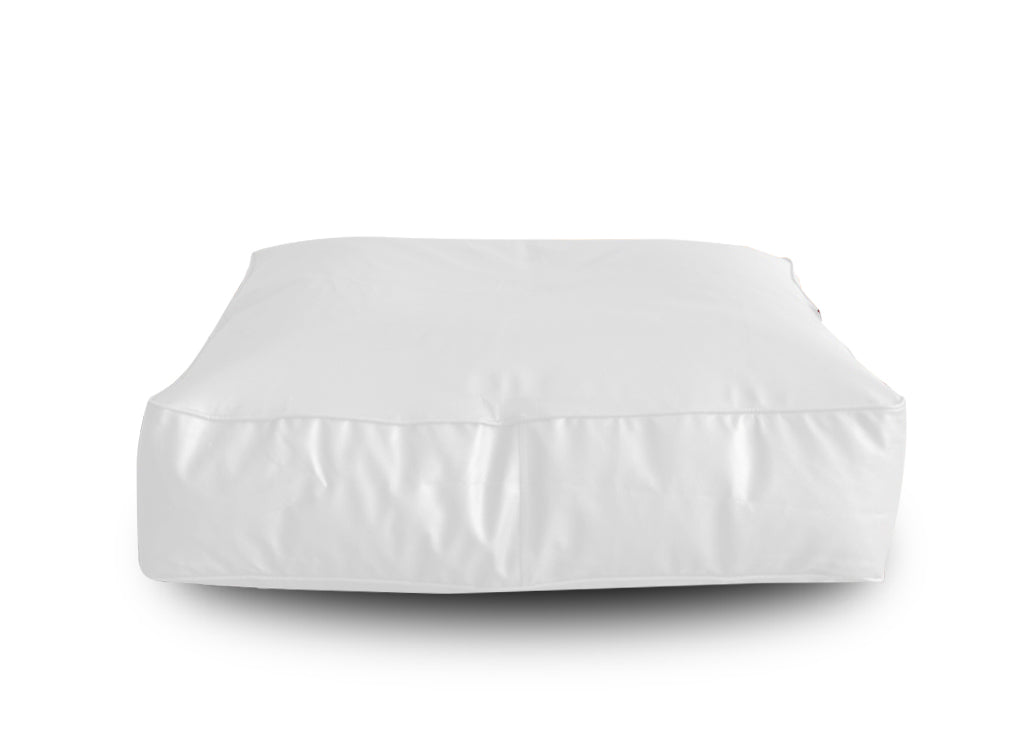 XL Floor Cushion With Beans - Square - White