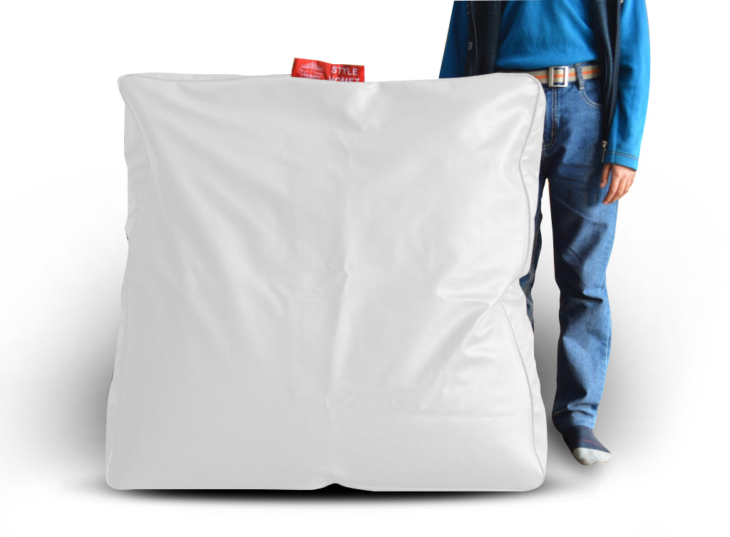 XL Floor Cushion With Beans - Square - White