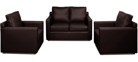 Synergy - Wine Red Leatherite 2-1-1 Sofa Combo