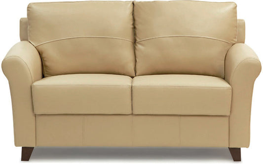 Harmony - Brunette Ivory Leatherite Sofa Set 2 - Seater