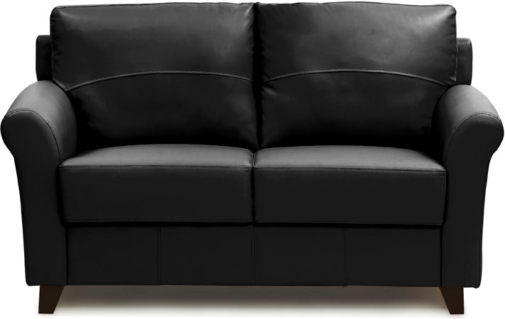 Harmony - Tarmac Black Leatherite Sofa (2 - Seater)