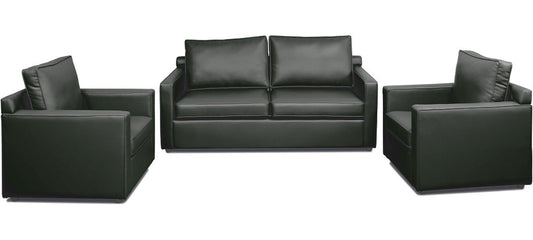 Synergy - Misty Grey Leatherite Sofa (3-1-1 Sofa Combo)