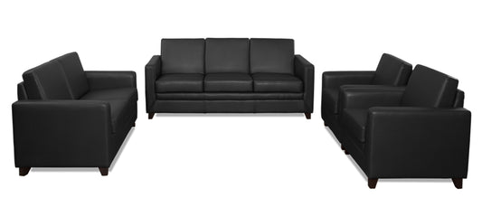 Symphony - Misty Grey Leatherite Sofa (3-2-1-1 Sofa Combo)