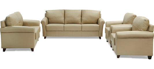 Harmony - Camel Cord Leatherite Sofa Set 3-2-1-1