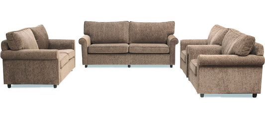 Muse - Chestnut Brown Fabric Sofa (3-2-1-1 Sofa Combo)