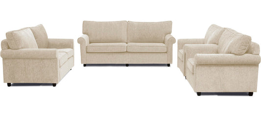 Muse - Canvas Beige Fabric Sofa (3-2-1-1 Sofa Combo)