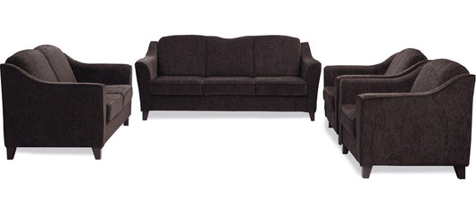 Crescent - Earth Brown Fabric Sofa 3-2-1-1