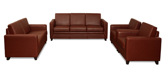 Symphony - Warm Tan Leatherite Sofa (3-2-1-1 Sofa Combo)