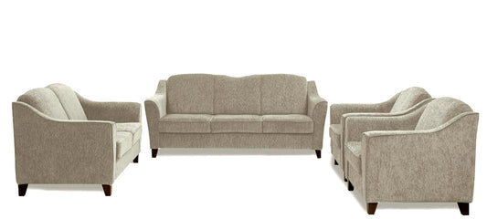 Cresecent - Fabric Upholsetered - (3+2+1+1) Seater Sofa Set - Ash Gray