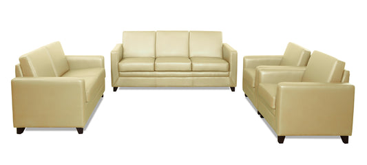 Symphony - Camel Cord Leatherite Sofa (3-2-1-1 Sofa Combo)