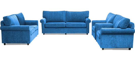 Muse - Persian Blue Fabric Sofa (3-2-1-1 Sofa Combo)